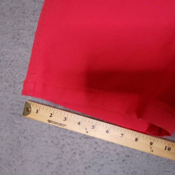 Madewell‎ Womens Chino Shorts Red Stretch Mid Rise Zip 24 New - Picture 6 of 11